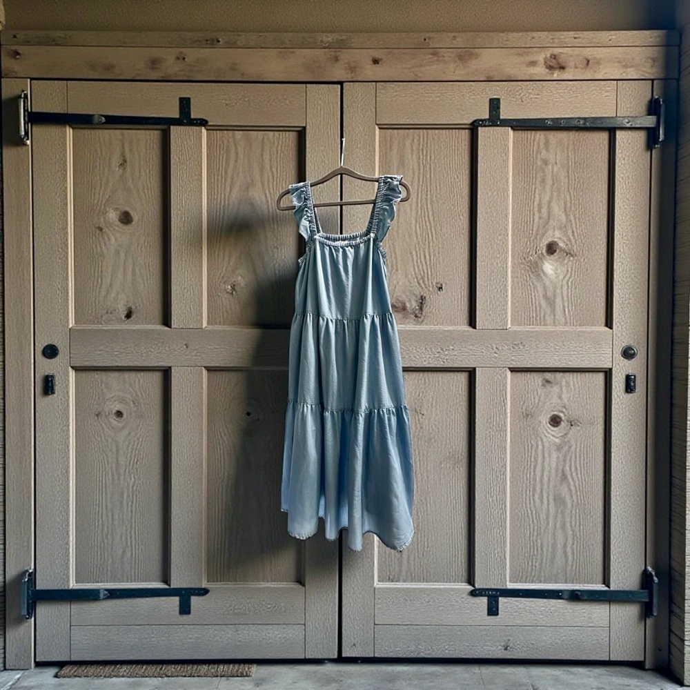 Frye & Co Lightweight Chambray Midi Dress. Size : Medium